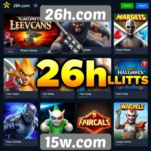 Análise das principais categorias de jogos disponíveis no 26h.com